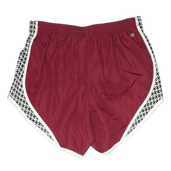 Soffe Burgundy / Maroon Printed Elasticated Waist Athletic Short Size L Lined - Picture 8 of 9